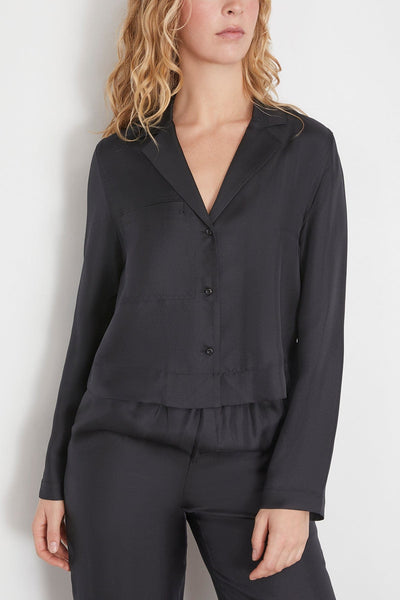 Loulou Studio Tops Aloma Shirt in Black Loulou Studio Aloma Shirt in Black