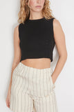 Loulou Studio Tops Chace Cropped Top in Black Loulou Studio Chace Cropped Top in Black