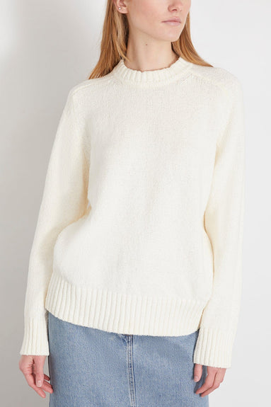 Loulou Studio Sweaters Canillo Sweater in Rice Ivory Loulou Studio Canillo Sweater in Rice Ivory