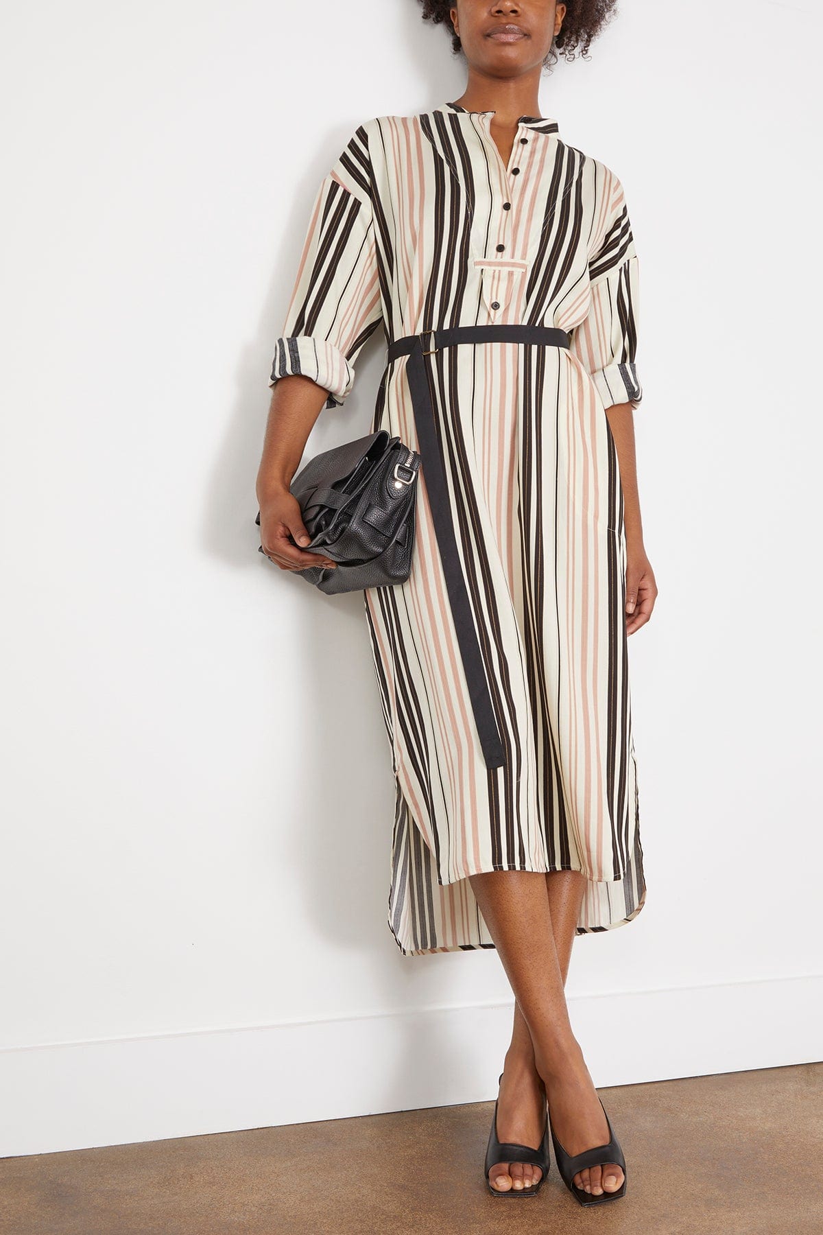 Raquel Allegra Dresses Dinka Midi Dress in Savanna Ecru