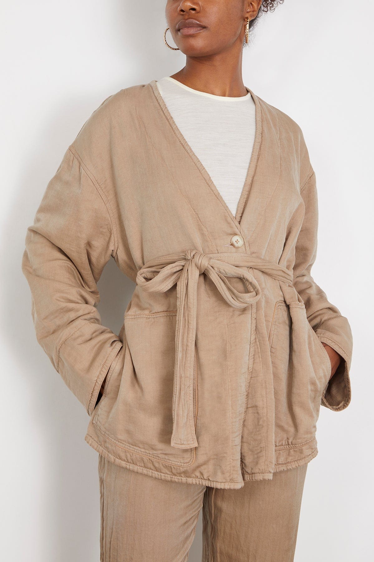 Raquel Allegra Jackets Soma Jacket in Khaki