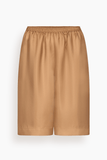 Loulou de Saison Zinia Loose Fit Shorts in Macadamia