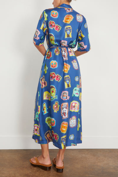 Rollers Shirt Dress in Navy