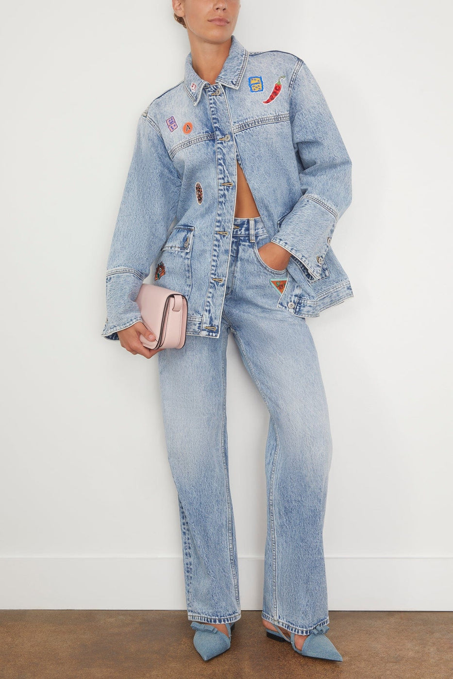 Alemais Jackets Jackpot Denim Jacket in Denim Blue Alemais Jackpot Denim Jacket in Denim Blue