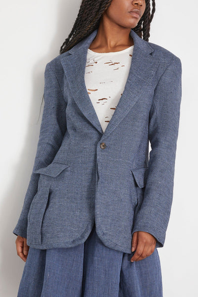 R13 Jackets Oversized Bellow Pocket Blazer in Light Indigo R13 Oversized Bellow Pocket Blazer in Light Indigo