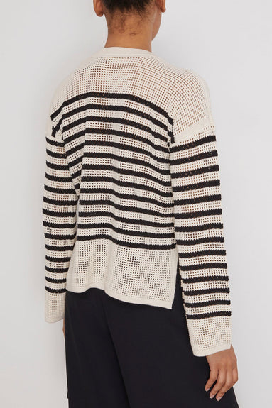 Vanessa Bruno Sweaters Candabelle Sweater in Ecru/Noir Vanessa Bruno Candabelle Sweater in Ecru/Noir