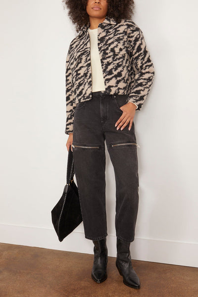 Etoile Isabel Marant Jackets Ferida Jacket in Black/Beige Isabel Marant Etoile Ferida Jacket in Black/Beige