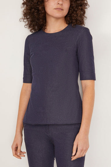 Rosetta Getty Tops Fitted T-Shirt Top in Indigo Rosetta Getty Fitted T-Shirt Top in Indigo