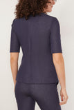 Rosetta Getty Tops Fitted T-Shirt Top in Indigo Rosetta Getty Fitted T-Shirt Top in Indigo