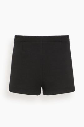 Bonded Viscose Shorts in Black