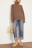 Rohe Sweaters Classic Turtleneck Jumper in Taupe Melange