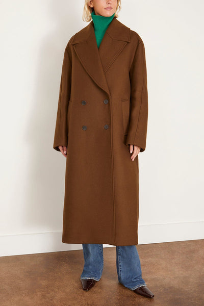 Rohe Coats Oversized Double Breasted Coat in Olive