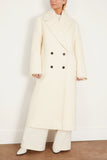 Rohe Coats Oversized Double Breasted Coat in Off White