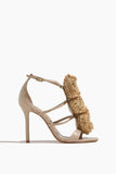 Alexandre Birman Strappy Heels Sadie Flower Sandal in Chalk/Natural Alexandre Birman Sadie Flower Sandal in Chalk/Natural