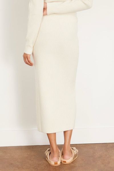 Rosetta Getty Skirts Zip-Up Maxi Skirt in Ivory Rosetta Getty Zip-Up Maxi Skirt in Ivory