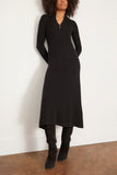 Rosetta Getty Casual Dresses Ribbed Zip Up Turtleneck Dress in Black Rosetta Getty Ribbed Zip Up Turtleneck Dress in Black