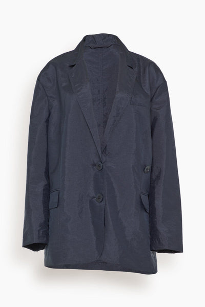 Crispy Nylon Liam Blazer in Navy