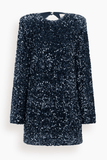 Alemais Ellie Sequin Mini Dress in Navy