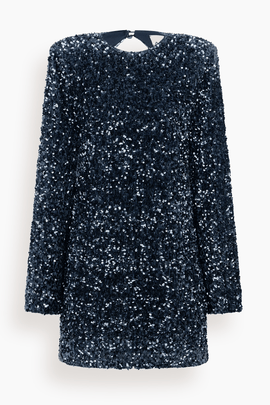 Ellie Sequin Mini Dress in Navy