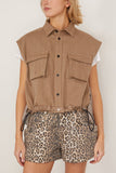 Sacai Tops Denim Mix Shirt in Beige Sacai Denim Mix Shirt in Beige
