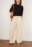 Toteme Pants Woven Stripe Drawstring Trousers in Ecru Toteme Woven Stripe Drawstring Trousers in Ecru