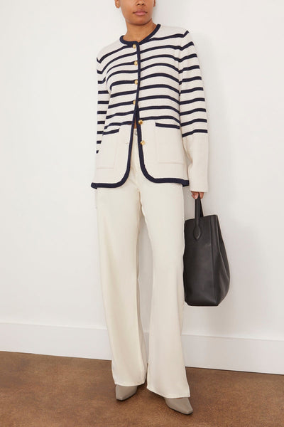 Rag And Bone Sweaters Nancy Long Stripe Cardigan in Ivory Rag & Bone Nancy Long Stripe Cardigan in Ivory