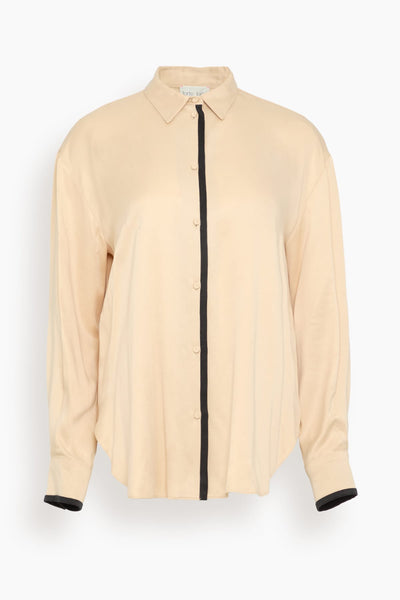 Chic Shirt with Contrasting Details in Ivory
