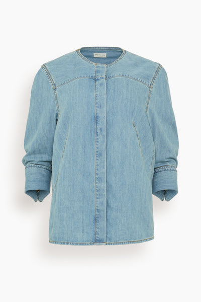 Clarissa Denim Shirt in Ice Blue