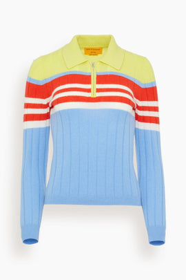 Track Polo in French Blue Combo