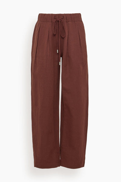 Manu Drawstring Pant in Rosewood