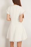 Simkhai Casual Dresses Anielle Short Sleeve Mini Dress in Snow Simkhai Anielle Short Sleeve Mini Dress in Snow