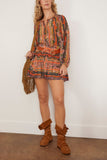 Isabel Marant Maelly Silk Mini Short in Orange