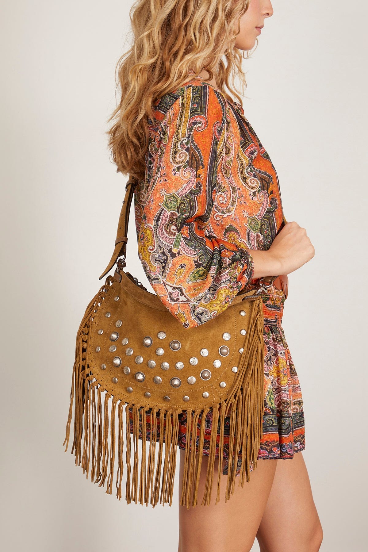 Isabel Marant Shoulder Bags Oskan Soft Zipped Shoulder Bag in Taupe Isabel Marant Oskan Soft Zipped Shoulder Bag in Taupe