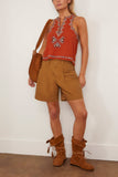 Isabel Marant Tops Zaharah Sleeveless Top in Burnt Orange Isabel Marant Zaharah Sleeveless Top in Burnt Orange