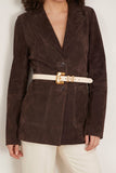 Dehanche Tetra Belt in Ivory/Gold