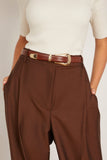 Dehanche Colette Belt in Mahogany/Pale Gold