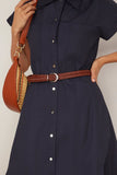 Dehanche Hollyhock Loom Braided Belt in Mahogany/Silver