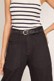 Dehanche Hollyhock Loom Braided Belt in Black/Silver