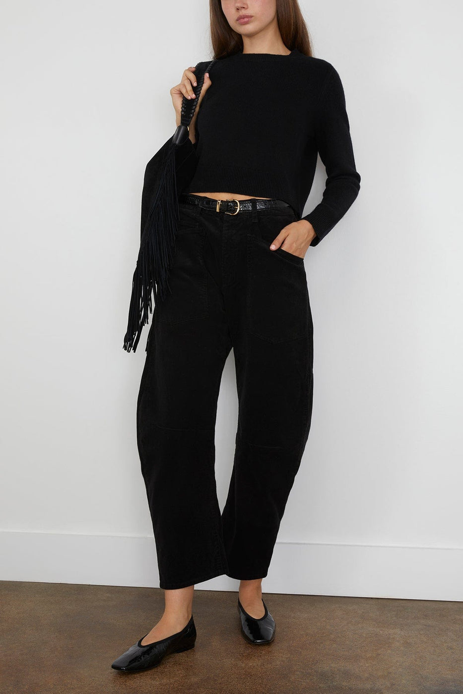Nili Lotan Shon Pant in Jet Black