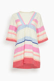 Lemlem Belkis V-Neck Caftan in Desita Pink