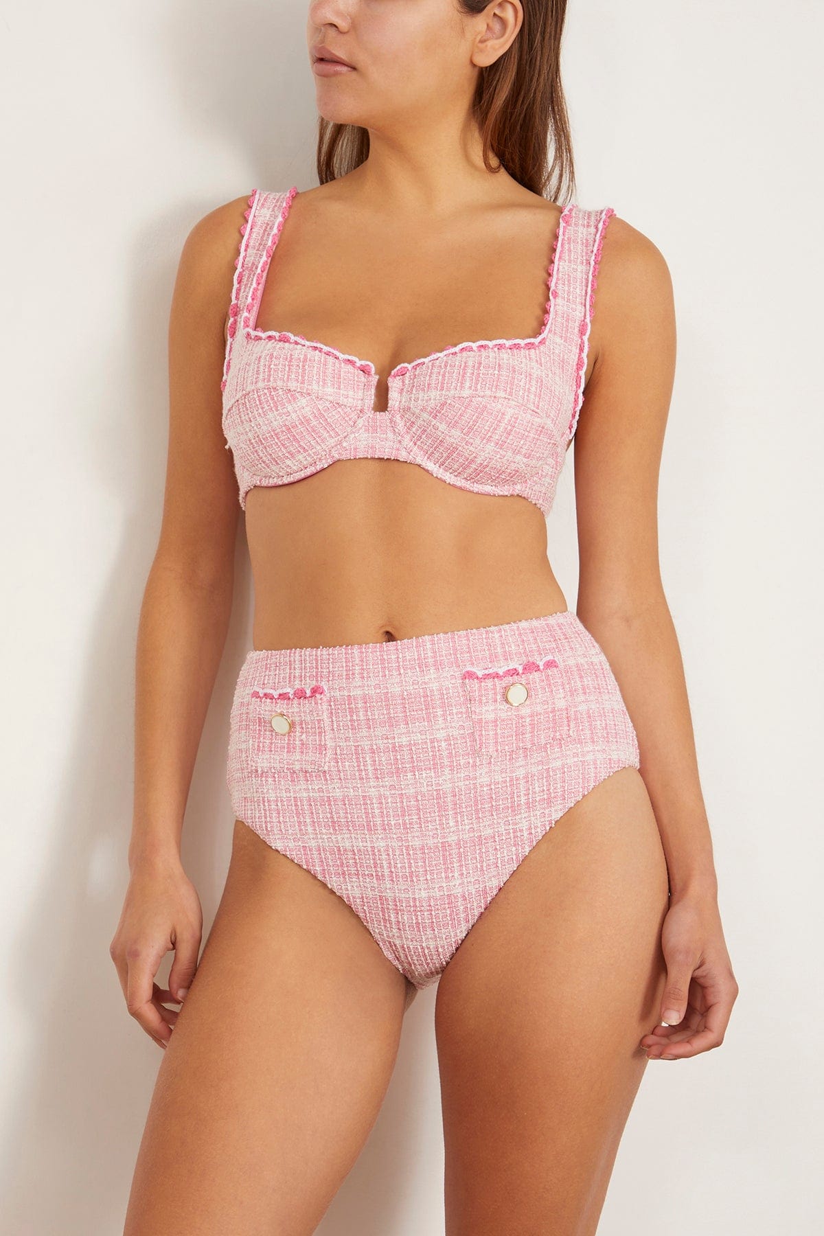 Simkhai Klara Balconette Bikini Top in Berry Multi