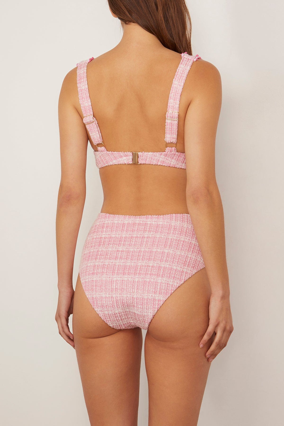 Simkhai Diana High Waisted Bikini Bottom in Berry Multi