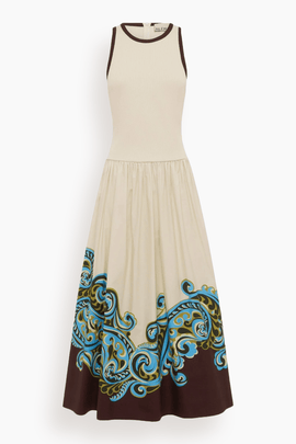 Natalia Tank Midi Dress in Cream