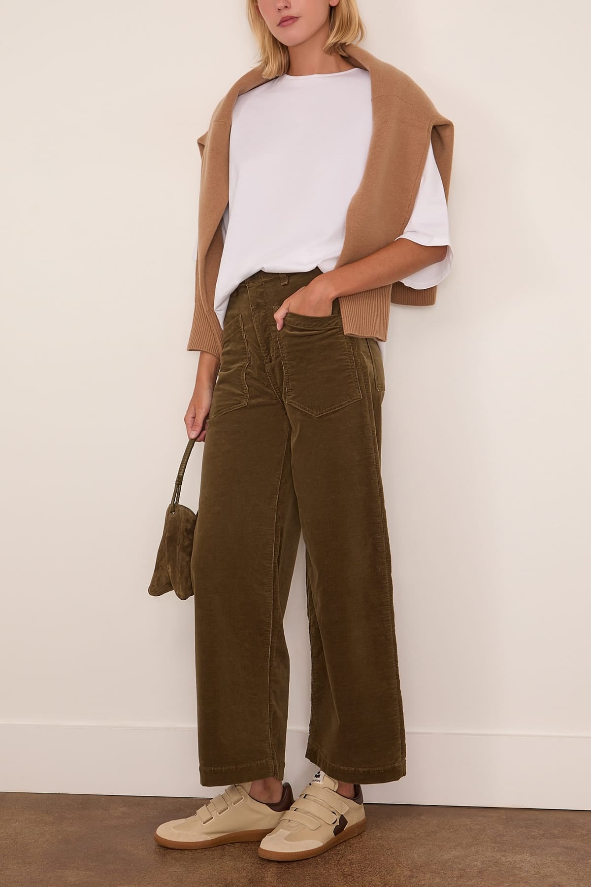 Askk NY Virginia Corduroy Pant in Safari Green