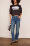 Askk NY Cropped Long Sleeve Printed Tee in Heidi
