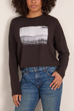 Askk NY Cropped Long Sleeve Printed Tee in Heidi