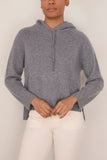 LAFATA Cashmere Hoodie in Heather Grey