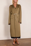 Dries Van Noten Rastino Coat in Khaki