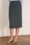 Dries Van Noten Sandora Skirt in Dark Green