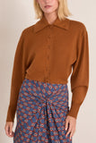 Dries Van Noten Tigre Cardigan in Rust